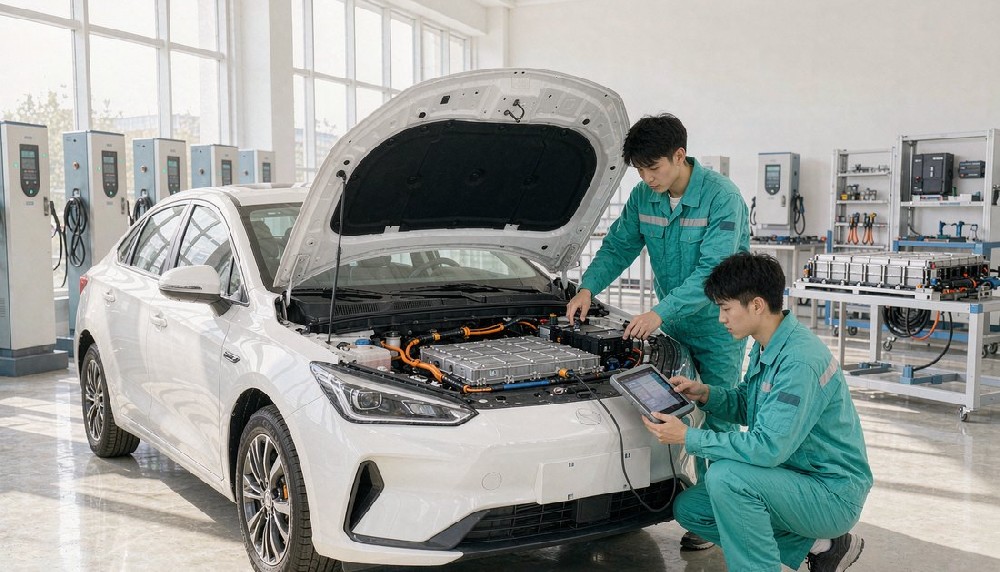以旧换新政策下新能源车暴增，现在学三电维修有前途吗？报名条件与就业方向解析